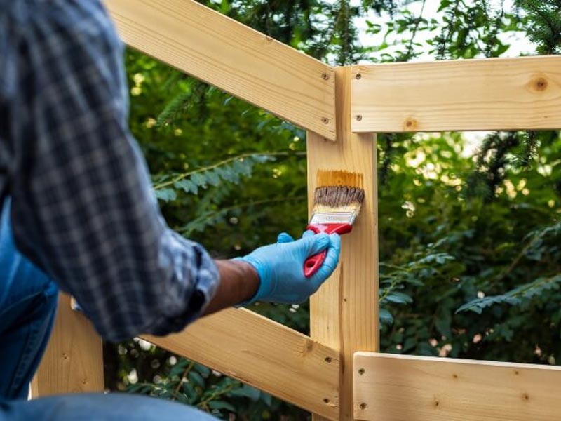 Fence staining services by Dixon Painting in Atlanta and Kennesaw, GA